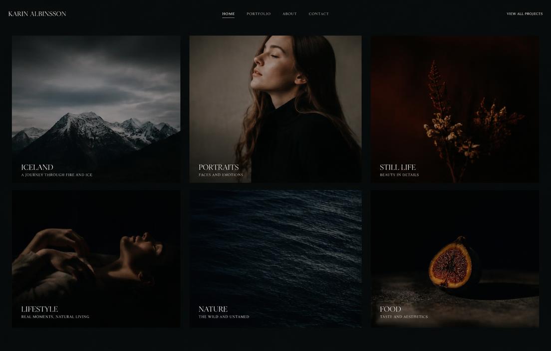 Prism template — photographer portfolio